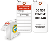 Fire Extinguisher Inspection Tag