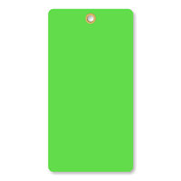 5¾ in. x 3 in. Fluorescent Green Vinyl Tag