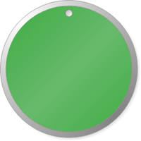 Green Metal Rim Key Tags