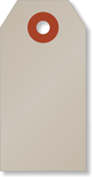 #1 (2¾ in. x 1-3/8 in.) Grey Cardstock Tags