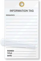 Information Tag Self-Laminating Tags