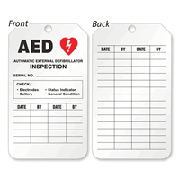 AED (Automatic External Defibrillator) Inspection Tag