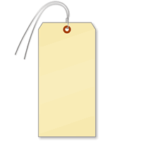 Extra Large Cardstock Manila Tags with pre-attached wires