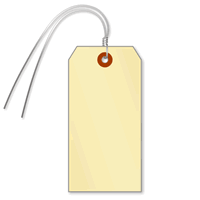 13-point Heavy Wieght Cardstock Manila Tags with wires