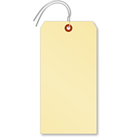 Manila 13-point Cardstock Tag (pre-attached wires)