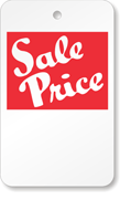 Sale Price Large , white stock, Tag