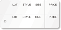 Garment Tag Large, White, No Strings