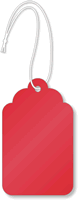 Red Merchandise Tag (with strings)