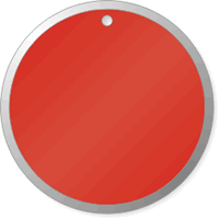 Red Metal Rim Key Tags
