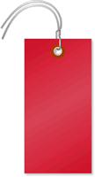 Red Tyvek Shipping Tags (with pre-attached wires)