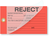 Reject Self-Laminating Tags