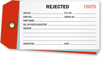 Inventory Tag - Rejected (3 part)