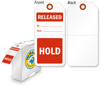Hold / Released 2-Part Plastic Tag