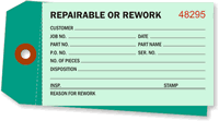 Tag the material that needs to be repaired.