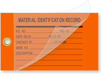Material Identification Record Self-Laminating Tags