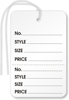 Garment Tag Large, with String