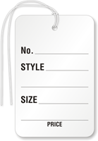 Garment Tag ( 2-7/8 in. x 1-3/4 in.) with String