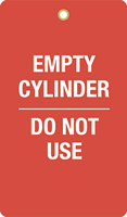 Empty Cylinder Plastic Tags