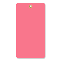5¾ in. x 3 in. Fluorescent Pink Vinyl Tag