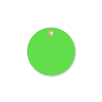 3 in. circle Fluorescent Green Vinyl Tags