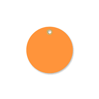 3 in. circle Fluorescent Orange Vinyl Tags