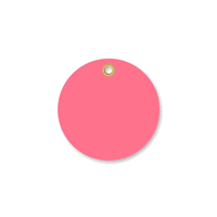 3 in. circle Fluorescent Pink Vinyl Tags