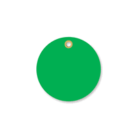 3 in. circle Green Vinyl Tags