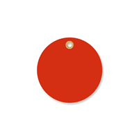 3 in. circle Red Vinyl Tags