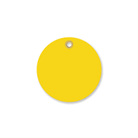 3 in. circle Yellow Vinyl Tags