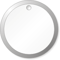 White Metal Rim Key Tags