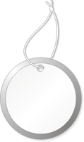 White Metal Rim Key Tags (pre-strung)
