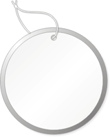 White Metal Rim Key Tags (pre-strung)