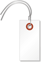 White Tyvek Shipping Tags (with pre-attached wires)