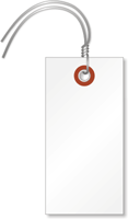 White Tyvek Shipping Tags (with pre-attached wires)