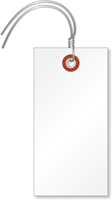 White Tyvek Shipping Tags (with pre-attached wires)