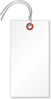 White Tyvek Shipping Tags (with pre-attached wires)