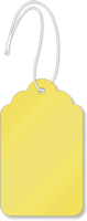 Yellow Merchandise Tag (with strings)