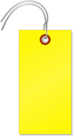 Yellow Tyvek Shipping Tags (with pre-attached wires)