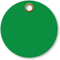 3 in. circle Green Vinyl Tags