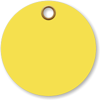 3 in. circle Yellow Vinyl Tags
