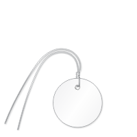 Plastic Circle Wired Tags, White