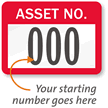 ASSET NO., with consecutive numbering