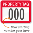 PROPERTY TAG, with consecutive numbering