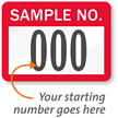 Sample No. Label, Consecutive Numbering