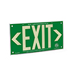 Green background  wording EXIT