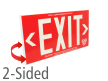 2 Sided  Red Background  Glowing Letters