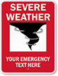 Severe Weather - Shelter Area Custom Sign