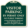 Visitor Parking By Permit Only SignatureSign™