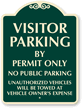 Visitor Parking By Permit Only SignatureSign™