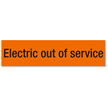 Electric Out of Service Label, Large
